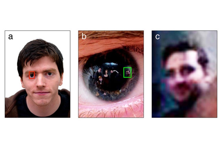 eye-reflections in photos could be used to identify criminals